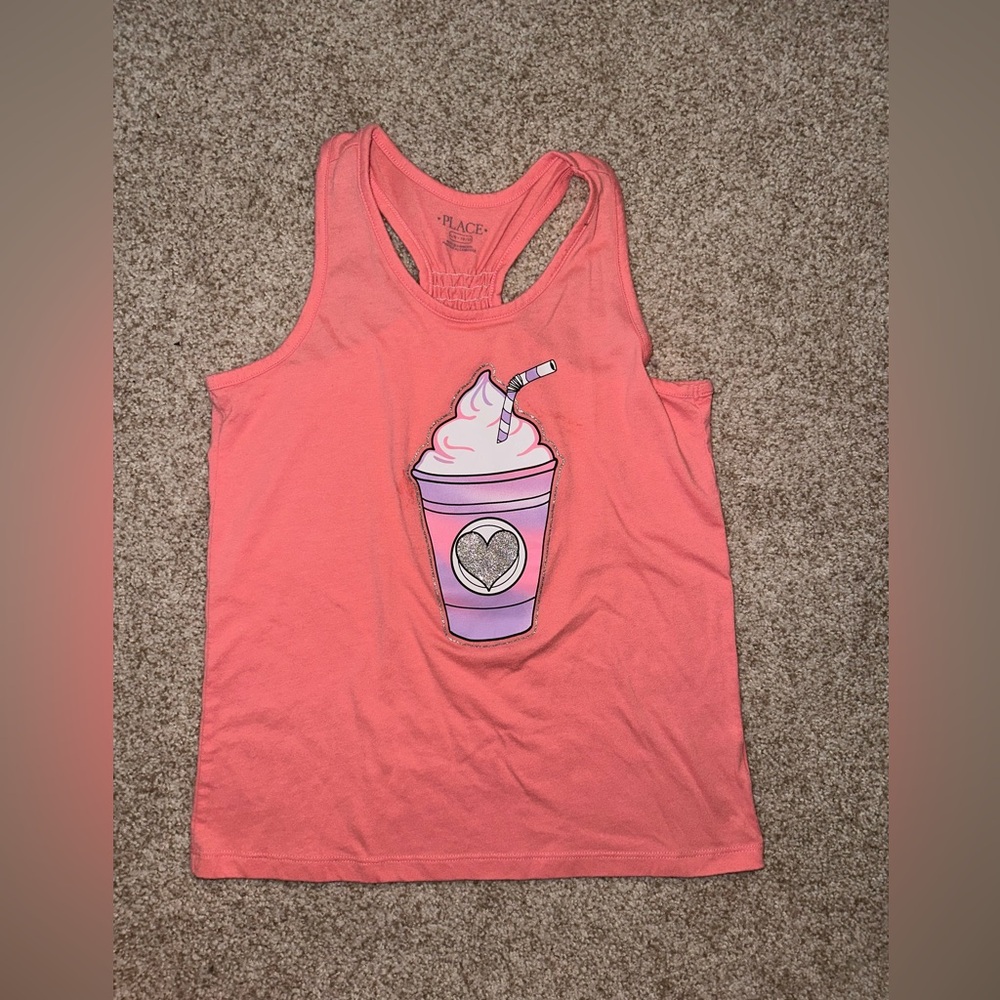 The Children's Place Girls' L 10/12 Tank Top Peach Milkshake